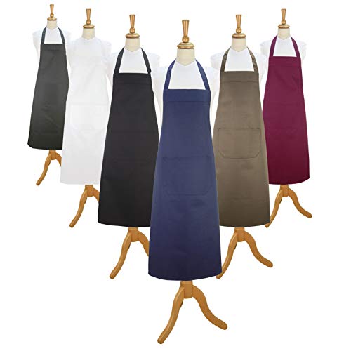 Delantales de cocina, 3 unidades, azul marino, 70 x 100 cm, Treb AD