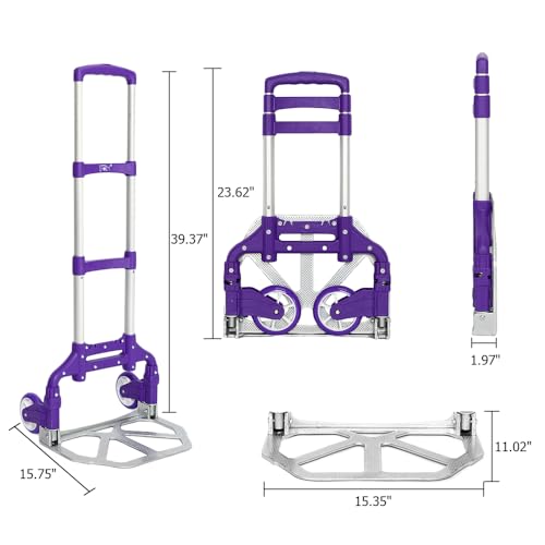 Carretilla plegable portátil de aluminio Vasitelan miniatura 3