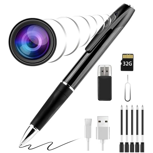 Covert Pen Camera with 1080p HD Video, Discreet Body Wearable