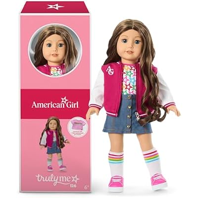 American Girl, Truly Me 18-inch Doll #126 with Dark-Blue Eyes, Long Wavy Brown Hair, Light Skin, for Ages 6+