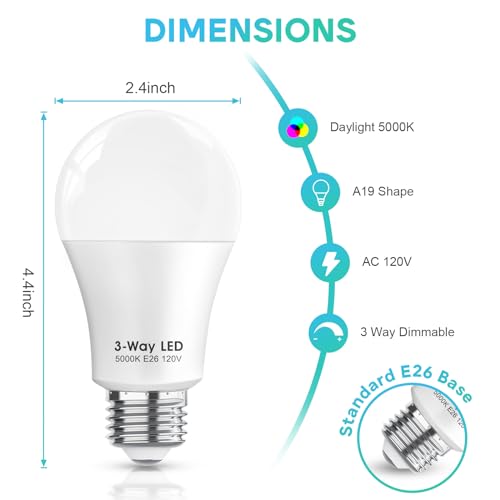 Gonhom 3WL01 3 Way Led Light Bulbs 50 100 150W Equivalent thumb #6