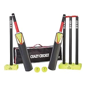 Ram Crazy Cricket Set | Senior Kids Set | 2 x Size 6 Bats | Kwik Cricket Style Set for the Backyard, Beach or Park…