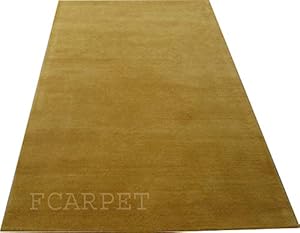 Fcarpet Plain Runner (Golden, Wool And Wool Blend, 3 X 12 Feet)