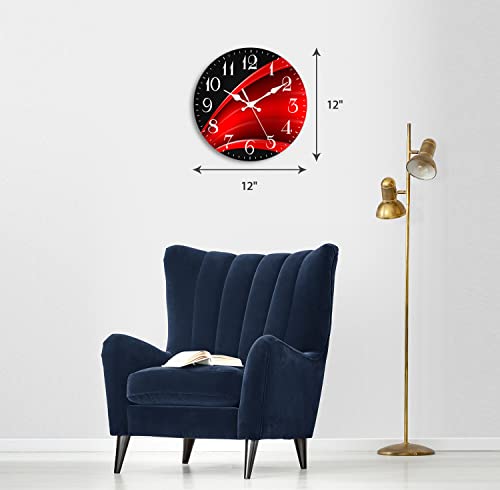 Horloge murale pour salon et cuisine ArtSocket à rayures géométriques