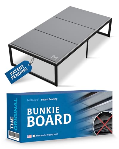Meliusly Premium 10mm Bunkie Board Twin Size (38x75'') Patent Pending Low Profile Bed Board Design - Breathable, Noise Minimizing, Moisture Resistant Bunkieboards, Low Profile Bed Support