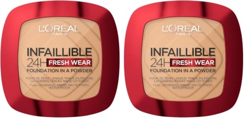 Image of L'Oreal Paris Infallible 24H Powder Foundation, 260 Golden Sun (Pack of 2)