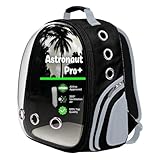 Buraq Astronaut Pro Pet Carrier Backpack (41L x 32W x 26H cm) – Transparent Bubble Capsule Design, Airline-Approved, Breathable & Ventilated Travel Bag for Cats