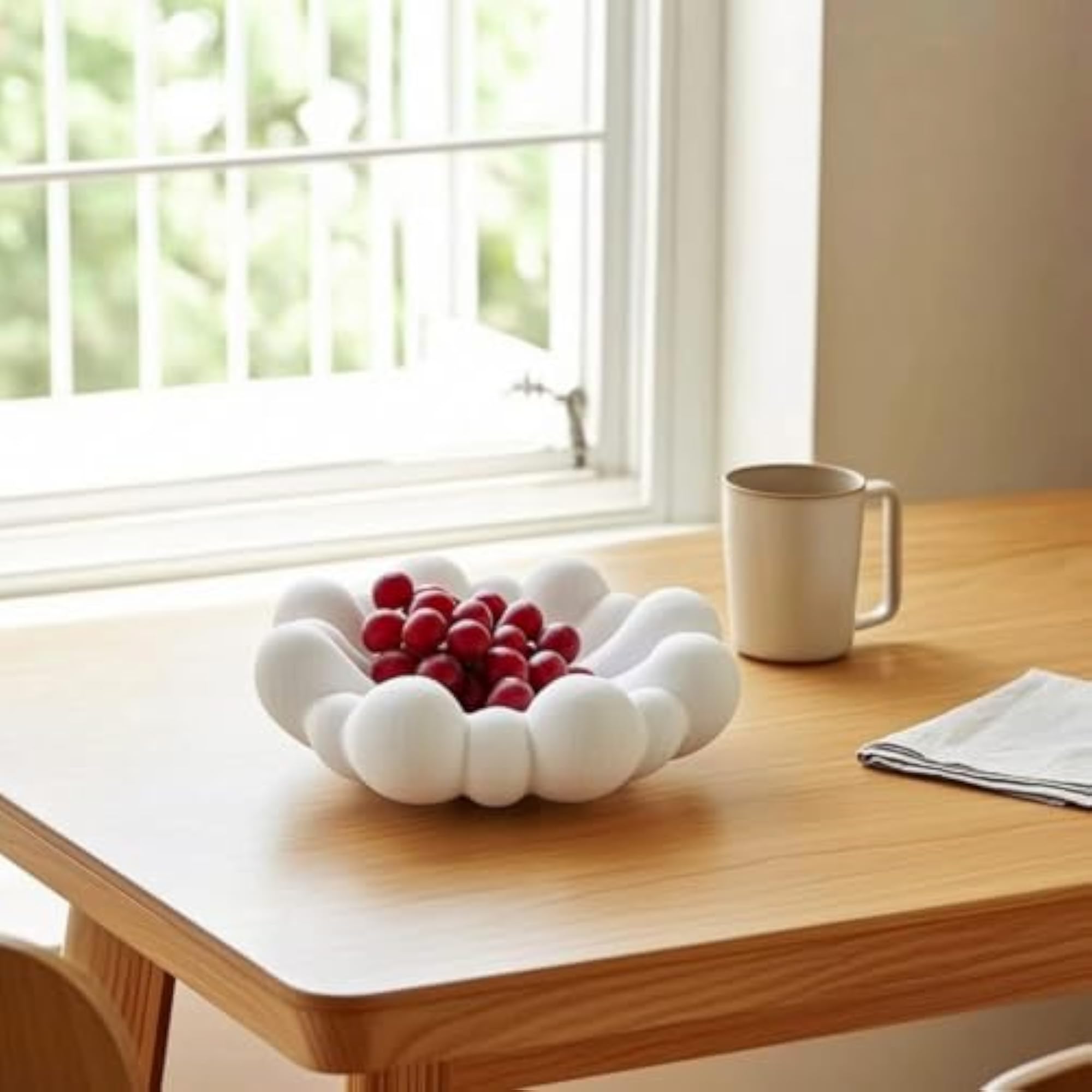 Organic Resin Sculptural Cloud Tray, Matte Trinket Dish in Black