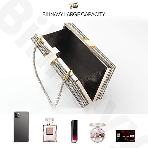 Money Clutch Purses for Women, Stack of Cash Dollars Crystal Clutch Purses - Image 7