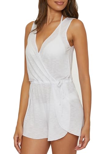 BECCA womens Breezy Basics Romper, V-neck, Casual, Beach Cover Ups for Women2