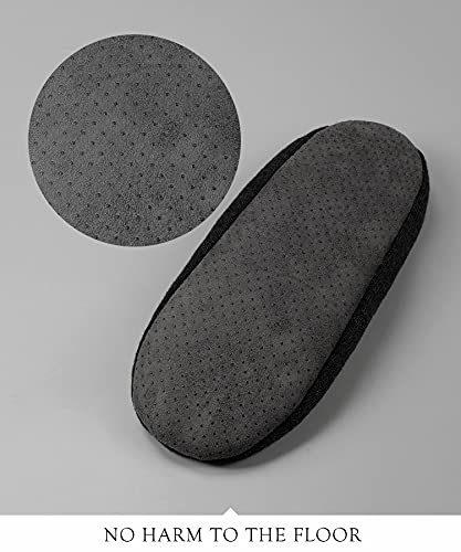 DICUIRD Slipper Socks for Mens,Fuzzy Sherpa Lined Socks with Soft Soles,Cozy Warm House Indoor Booties with Non Slip Bottoms, Mens Winter Christmas Gifts4