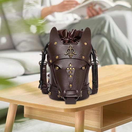 jojomis Crossbody Bag PU Leather Messenger Bag Shoulder Bag with Adjustable Strap Brown 7.48x4.92x8.66 inch2