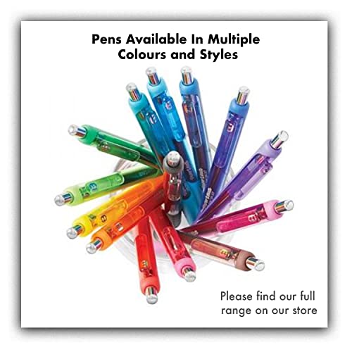 Stylos bille rétractables bleus rouges noirs IJ300 pour le bureau - 6