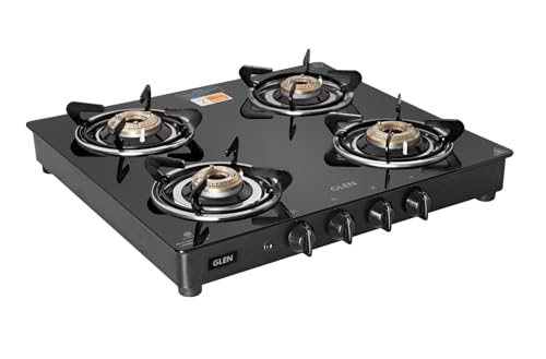 Glen Gas Stove 4 Burner Toughened Glass Top PNG Gas Stove 55 cm |...