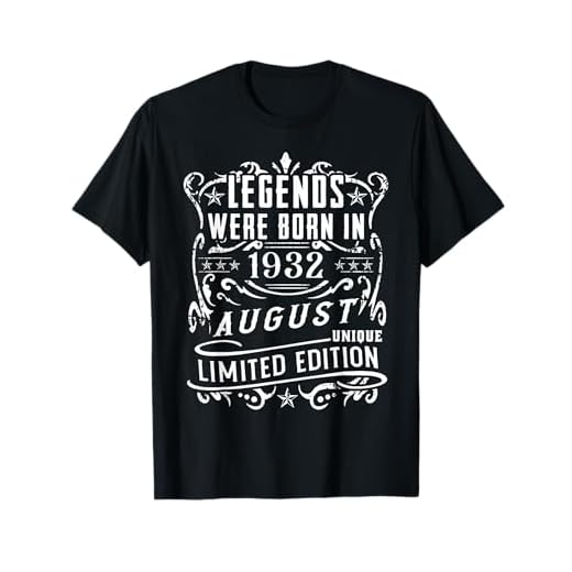 Cumpleaños Agosto 1932 Edición Limitada Regalo Legend Camiseta