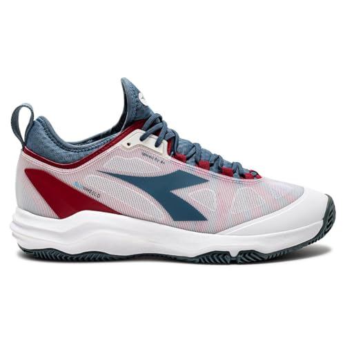 Diadora Speed Blushield Fly 4 + Clay Men Shoes (White/Oceanview/Salsa) (White/Oceanview/Salsa, US Footwear Size System, Adult, Men, Numeric, Medium, 10.5)3