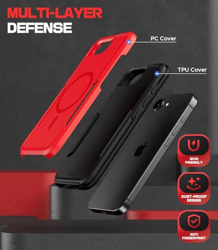 MobNano DBM Coque iPhone 16e Rouge et Noir pour une protection chic
