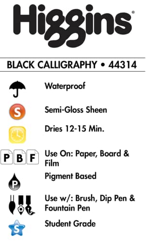 Higgins Black Calligraphy Ink, 2.5 Ounce Bottle (44314) #TOP2
