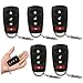 4-in-1 Remote Control Duplicator 5PCS 433MHz Portable Garage Remote Control Duplicator for Cars Gate Opener with Non-slip Housing & Hook| Garage Door Opener Keychain