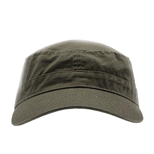 Image of The Vintage Year Heavy Stitching Washed Cotton Cadet Hat - Durable Military Baseball Cap for Men & Women, Outdoor Casual Wear