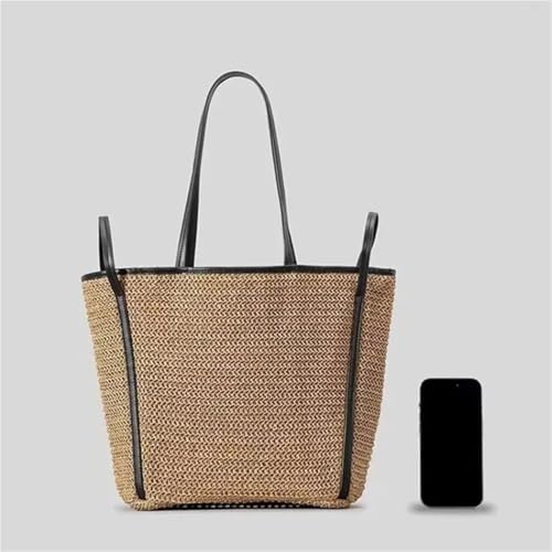 Sac de plage tressé de grande capacité style décontracté - 3