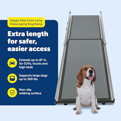PetSafe Happy Ride Extra Long Telescoping Dog Ramp, Portable Pet Ramp for Cars, Trucks & SUVs with Adjustable Sizing by PetSafe - Image 4