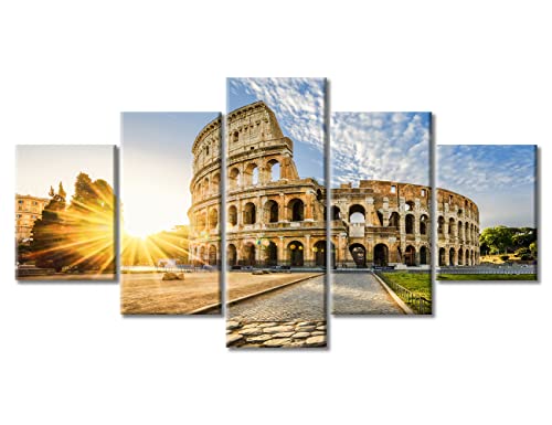 Peintures murales à thème ville d'Europe grand tableau Colisée de Rome décoration salon