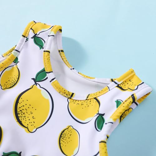 Image of Baby Swimsuit Girl Two Piece Bathing Suit Toddler Girls Summer Beach Ruffle Tankini Swimwear 1-7Y