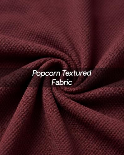 Image of Nobero Textured Popcorn Shirt for Men | Cotton Shirts for Men in 280 GSM Popcorn Knit | Stand Collar | Regular Fit | Full Sleeve