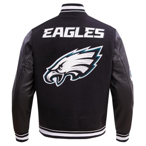 Pro Standard Mens NFL Philadelphia Eagles Mash Up Varsity Jacket Black M - Image 3