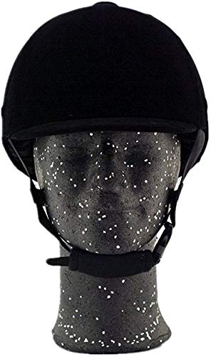 TentHome Bomba Equitazione Traspirante Casco da equitazione Confortevole in Velluto Nero, Unisex