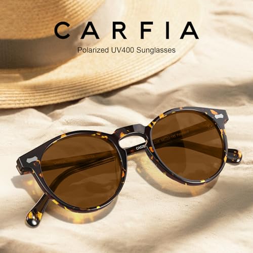 CARFIA Small Acetate Polarized Sunglasses for Women UV Protection, Retro Italy Handcrafted Sunnies Vintage Ladies Shades4