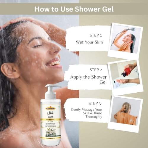 Image of Khadi Jasmin Body Wash Gel 300ml | Soothing & Moisturizing | Antioxidant Rich, Floral Scent | For Redness & Irritation | Body Wash Shower Gel For Women & Men | All Skin Types
