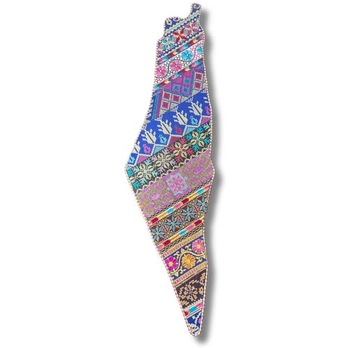 Handmade Palestine Map Wall Art – Embroidered Tatreez Home Decor, Cultural Gift Idea (16)