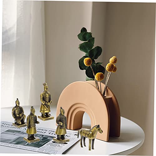 Estatuas Vintage Caballos de Terracota Miniatura 2.55 pulg miniatura 2
