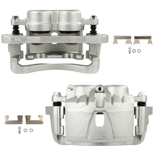 Image of SCITOO 18B4814 18B4815 Rear Left & Right Disc Brake Calipers w /Bracket Fit For Chev For Silverado 3500 2001-2006,For GMC For Sierra 3500 HD 2007-2010, Double Pistons