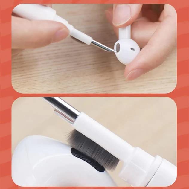 Image of SAVE 5-in-1 Multi-Function Earphones Electronics Cleaner Kit with Set of 4 Cable Protectors | Earphones Cleaner Pen | Earpods Earbuds Headphones Cleaner | Laptop and Keyboard Cleaner