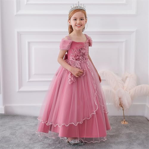 Flower Girls Princess Dress Kids Formal Dress Ball Gown Pageant Wedding Party Dresses for Girls 77134