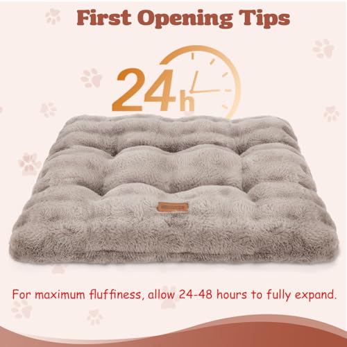 Nobleza Katzenbett Flauschig und Weich, Verdickte Katzendecke für Katzen Waschbar Rutschfestes, Hundebett für Kleine Hunde und Katzen, 50 x 40 x 8 cm, Braun