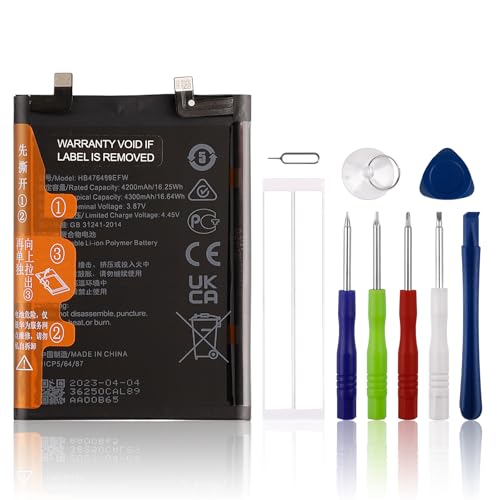 Batterie HB476489EFW Huawei Nova 9 pour voyager sans chargeur externe avec outils