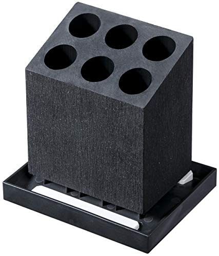 アネスティカンパニー 傘立て ブラック 6本立 約縦16×横12.5×高さ17cm カラリ 珪藻土 内臓 アンブレラスタンド 斜め HO1960