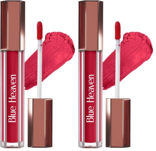 Image of Blue Heaven Roseate Lip Cream | Light Weight Mousse Texture | Hydrating & Plumping Liquid Lipstick for women | Enriched with Peptides, Hyaluronic Acid & Cocoa Butter | Royal Pink | 3.5ml (Pack of 2)