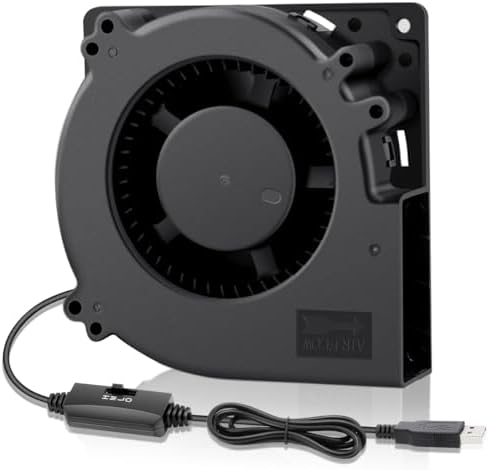 Wathai 120mm x 32mm USB Brushless Centrifugal Blower Fan 5V Speed Control