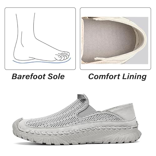 Asifn Mens Mesh Loafers Outdoor Lightweight Hiking Breathable Comfortable Work Shoes Non-Slip Driving Casual3