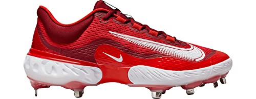 Nike Alpha Huarache Elite 4 Low DJ6521-616 University Red-White Men's Baseball Cleats 9.5 US