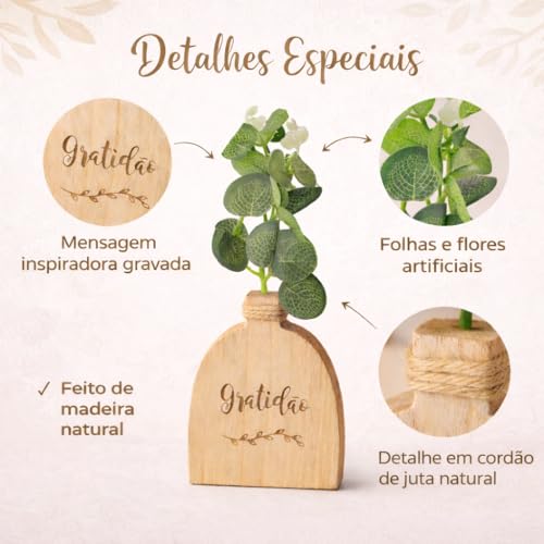 Image of CraftVatika Set of 1 Wooden Decoratve Showpiece for Home Decor Living Room Artificial Faux Flower Holder Wall Shelf Corner Tabletop Birthday Housewarming for Man Woman Aesthetic Dcor