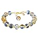 Glass of Venice Murano Glass Bracelet - Italian Millefiori Transparent Multicolor Mosaic Beads - Handmade Blown Glass Bracelets for Women