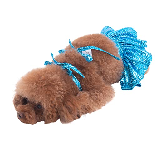 Image of CuteBone Dog Bikini Dress, Stylish Swimsuit Costume for Small Dogs, Comfortable & Adjustable Puppy Bathing Suit, Soft Outfit Pet Apparel for Beach, Pool and Summer Fun DB16S