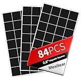 84Pcs Strong Square Magnets, Adhesive Magnets for Crafts, Magnetic Stickers, Sticky Magnet for DIY Projects, Whiteboards, Refrigerators, Office & Home Organization