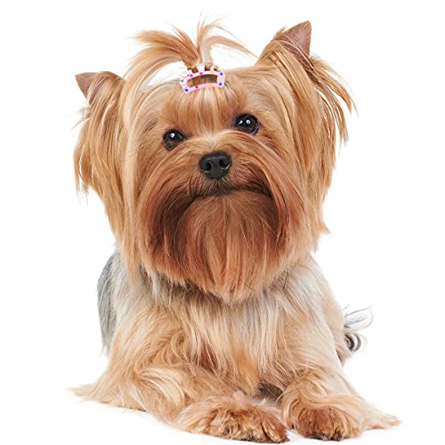 30 Pcs Puppy Cat Dog Hair Clips 1.6" Pet Hair Barrettes Crown Hair Pins Multicolor Dog Topknot Bows Dog Grooming Bows Pet Supplies Dog Bows Dog Hair Accessories for Pet Cat Dog - Image 3